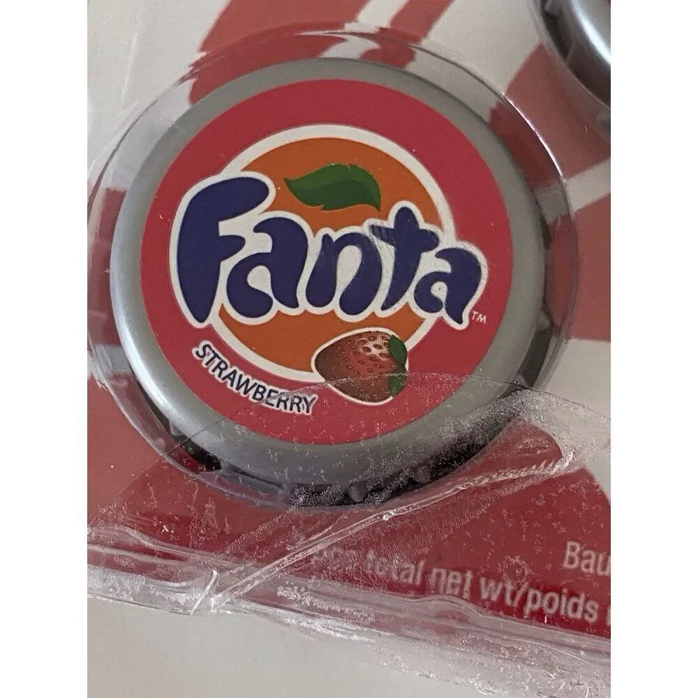 Set Of 3 Lip Smacker Cherry Coke Coca‎ Cola Classic Fanta Strawberry Lip Balms